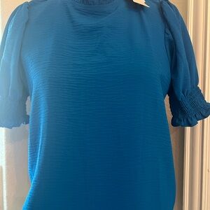 Zenana Outfitters Vibrant Blue Blouse